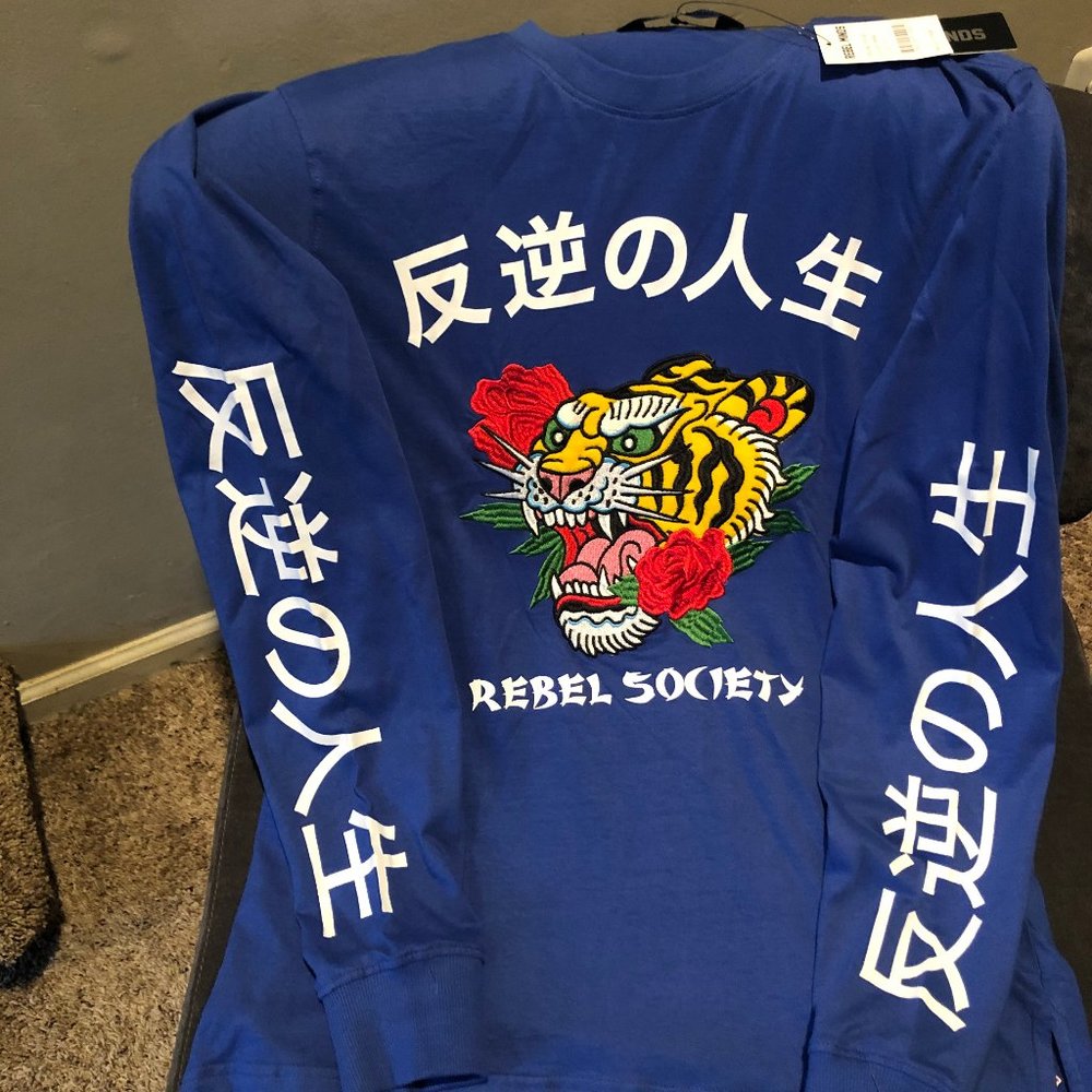 REBEL SOCIETY LONG SLEEVE TEE ROYAL